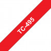 Brother TC-495 laminētā lente, balta uz sarkana (TC495)