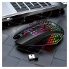 GameBox Gaming pele RGB 2.4GHz bezvadu pele ar dobās čaulas dizainu + USB uzlāde 1600 DPI melna