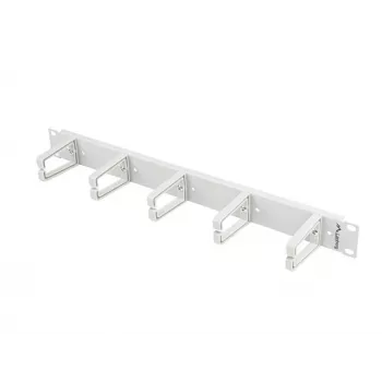 Lanberg 19 inch 1U kabeļu pārvaldības panelis, B tips - pelēks (AK-1202-S)