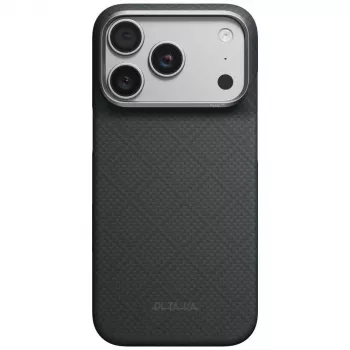 PITAKA Edge Case Argyle MagSafe vāciņš iPhone 18 Pro / 17 Pro, bazalta melns