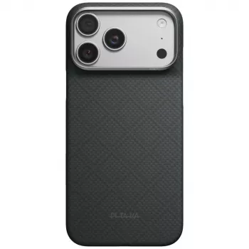 PITAKA Edge Case Argyle MagSafe vāciņš iPhone 18 Pro Max / 17 Pro Max, bazalta melns