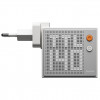 SHARGE Pixel 140 GaN lādētājs, 140W, 3x USB-C, punktmatricas displejs - balts