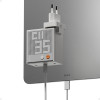 SHARGE Pixel 140 GaN lādētājs, 140W, 3x USB-C, punktmatricas displejs - balts
