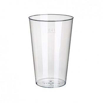 STARPAK vienreizlietojamā dzeršanas krūze, 9 cm, 0,4 l, caurspīdīga