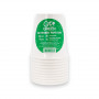 Gogreen Go Green kompostējami krūzes 250 ml, 10 gab., baltas