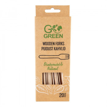Gogreen Go Green koka dakšiņas, 20 gab.