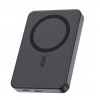 Ksix Powerbank Magslim 10000 mAh magnētiskais 15W USB-C PD 20W ar digitālo displeju, melns