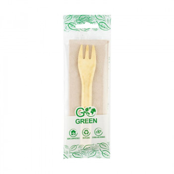 Gogreen Go Green kompostējams piknika komplekts (dakša, salvete) (1901143)