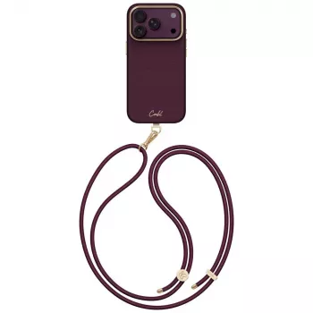 UNIQ Coehl Mirelle apvalks iPhone 18 Pro / 17 Pro ar magnētisko uzlādi, bordo