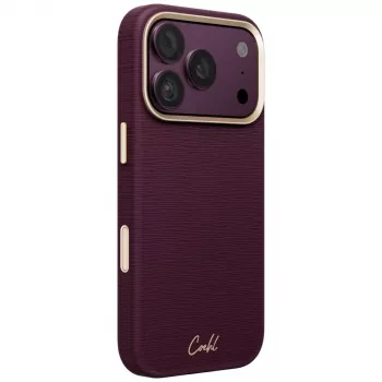 UNIQ Coehl Mirelle apvalks iPhone 18 Pro / 17 Pro ar magnētisko uzlādi, bordo