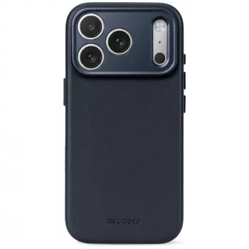 Decoded ādas apvalks - ādas apvalks iPhone 18 Pro / 17 Pro, saderīgs ar MagSafe (pusnakts)