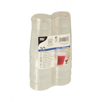 PAPSTAR atkārtoti lietojams dzeršanas krūms 6.5 cm 0.2 l caurspīdīgs