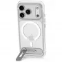 Decoded AntiMicrobial Hybrid statīva aizmugurējais vāciņš - futrālis ar statīvu iPhone 18 Pro / 17 Pro, saderīgs ar MagSafe (caurspīdīgs)