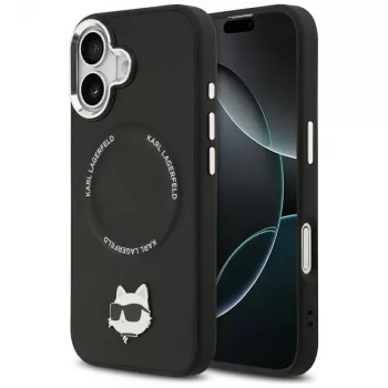 Vāciņš Karl Lagerfeld Choupette Pin MagSafe iPhone 17 melns