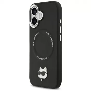Vāciņš Karl Lagerfeld Choupette Pin MagSafe iPhone 17 melns