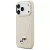 Karl Lagerfeld Karl & Choupette Pins MagSafe vāciņš iPhone 17 Pro Max, bēšs