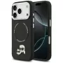 Karl Lagerfeld Karl & Choupette Pins MagSafe vāciņš iPhone 17 Pro Max, melns