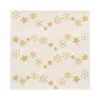 PAPSTAR “Golden Snowflakes” Ziemassvētku salvetes 330 x 330 mm, apdrukātas, 1/4 locījums, 3 kārtas