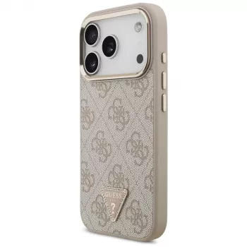 Guess 4G Triangle Logo MagSafe vāciņš iPhone 18 Pro / 17 Pro, rozā zelta