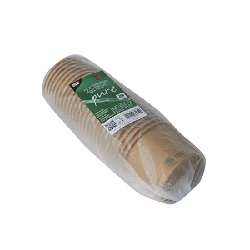 PAPSTAR pure zupas krūze, apaļa, 350 ml, brūna, nebalināta pirmapstrādes šķiedras kartona ar organisko pārklājumu