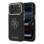 Guess Grained & Big Resin Logo vāciņš iPhone 18 Pro Max / 17 Pro Max, melns