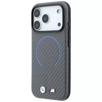 BMW M Carbon Printed Ring MagSafe vāciņš iPhone 18 Pro / 17 Pro, antracīta