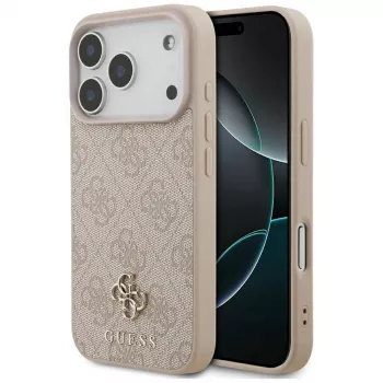 Guess 4G Small Classic Logo MagSafe vāciņš iPhone 18 Pro / 17 Pro, rozā