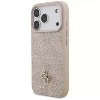 Guess 4G Small Classic Logo MagSafe vāciņš iPhone 18 Pro / 17 Pro, rozā