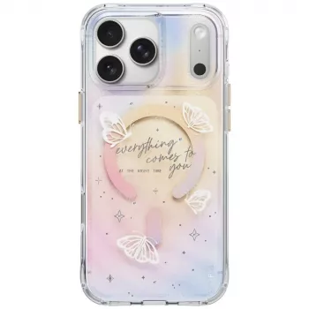 UNIQ Coehl Ellie maciņš iPhone 18 Pro Max / 17 Pro Max ar magnētisko uzlādi, Prism Bloom
