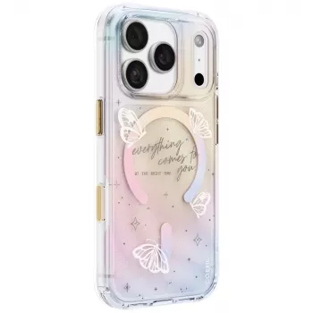 UNIQ Coehl Ellie maciņš iPhone 18 Pro / 17 Pro ar magnētisko uzlādi, Prism Bloom