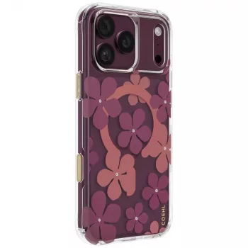 UNIQ Coehl Mila maciņš iPhone 18 Pro Max / 17 Pro Max ar magnētisko uzlādi, bordo krāsā