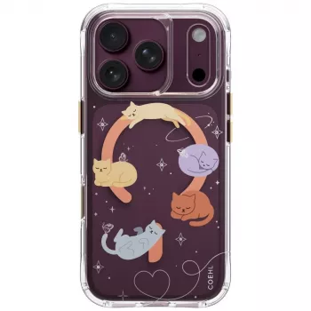 UNIQ Coehl Elysie maciņš iPhone 18 Pro / 17 Pro ar magnētisko uzlādi, Whiskered Dreams