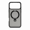 Evelatus Shield vāciņš ar MagSafe un statīvu Apple iPhone 18 Pro, matēts gredzens, melns