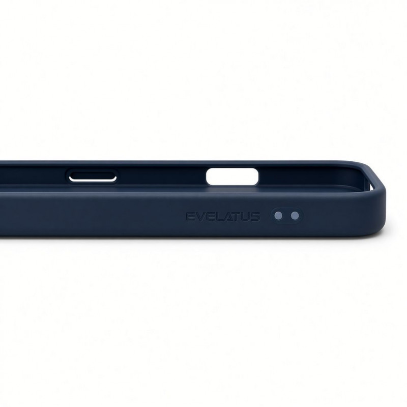 Evelatus Shield vāciņš ar MagSafe un statīvu Apple iPhone 18 Pro, matēts gredzens, tumši zils
