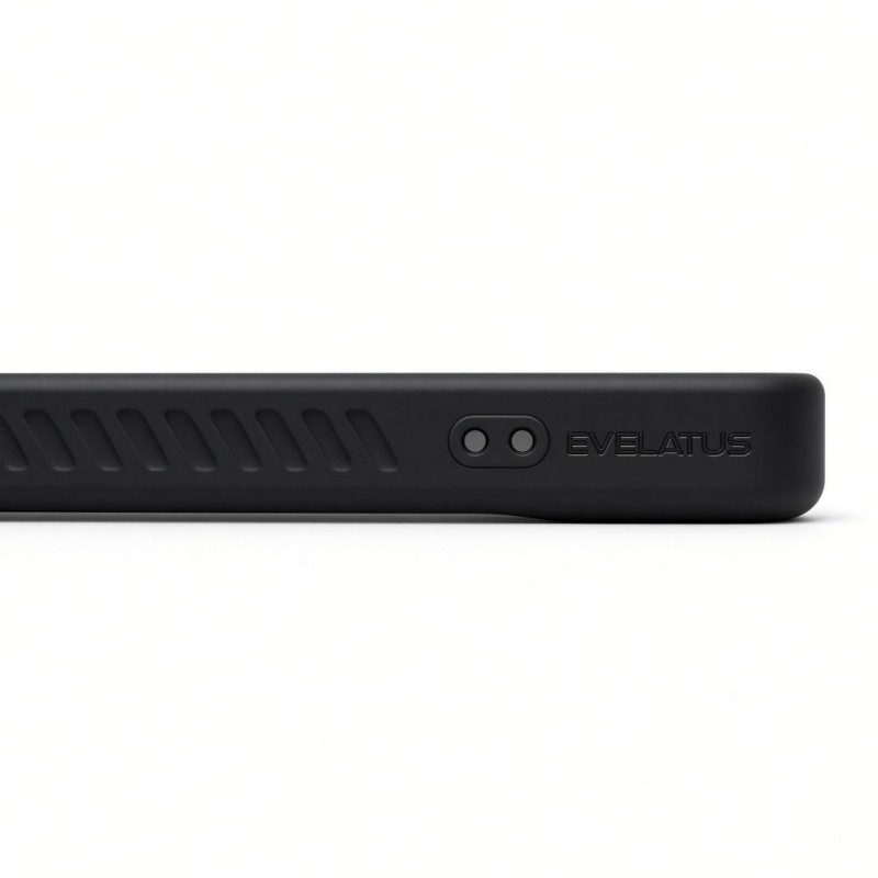 Evelatus gumijas pārklājuma MagSafe maciņš ar statīvu Apple iPhone 18 Pro, melns