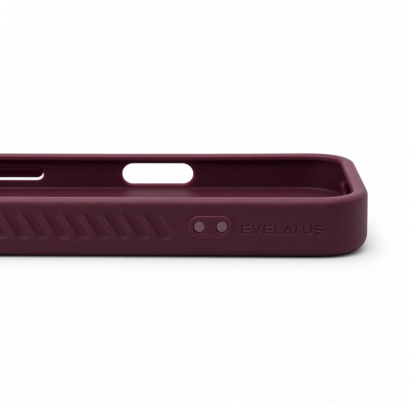 Evelatus gumijas pārklājuma MagSafe maciņš ar statīvu Apple iPhone 18 Pro Max, bordo