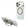 Guess HC MagSafe IML Ring Stand 360 Script Metal Logo vāciņš Apple iPhone 18 Pro, caurspīdīgs