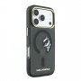 Karl Lagerfeld HC MagSafe IML Peekaboo Print & Metal Frame vāciņš Apple iPhone 18 Pro, melns