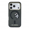 Karl Lagerfeld HC MagSafe IML Peekaboo Print & Metal Frame vāciņš Apple iPhone 18 Pro, melns