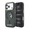 Karl Lagerfeld HC MagSafe IML Peekaboo Print & Metal Frame vāciņš Apple iPhone 18 Pro, melns