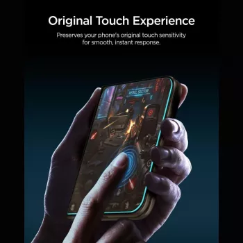 Spigen Glas.TR EZ Fit Pro HD AC 2 komplekts rūdīta stikla aizsargplēve iPhone Duo caurspīdīga