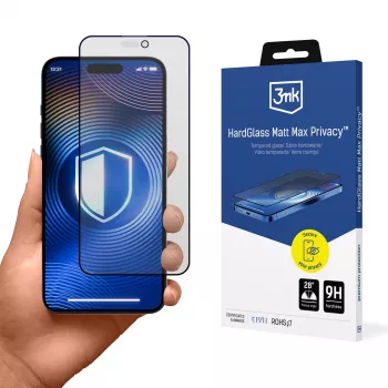 3mk HardGlass Matt Max Privacy stikls Apple iPhone 17 Pro Max (3M008572)