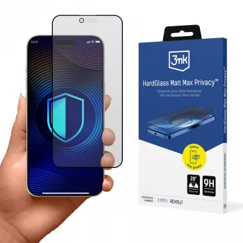3mk HardGlass Matt Max Privacy stikls Apple iPhone Air (3M008573)