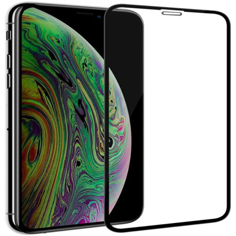 Evelatus Anti-Blue 2.5D Full Cover antistatisks rūdīta stikla ekrāna aizsargs ar zilās gaismas filtru Apple iPhone X/XS/11 Pro (Japan Glue)