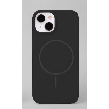 iLike Apple iPhone 15 Soft Touch silikona maciņš ar magnētu, melns