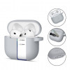 Tech-Protect Crayon Silicone Hook maciņš Apple AirPods 4, pelēks