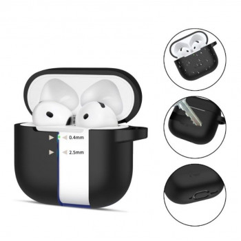 Tech-Protect Silicone Hook maciņš Apple AirPods 4, melns