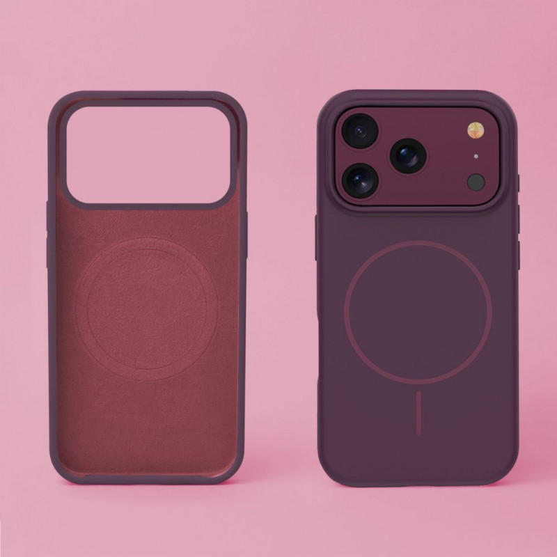 TFO Silicone Thin Mag maciņš iPhone 17 Pro Max / iPhone 18 Pro Max 6.9 inch, tumšā ķiršu krāsā