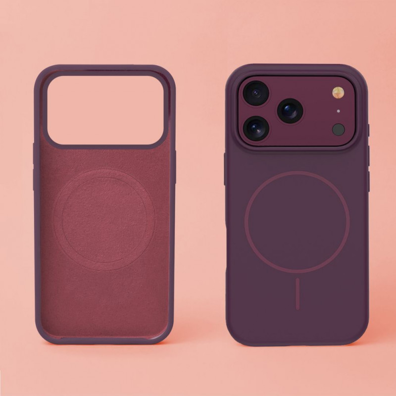 TFO Silicone Thin Mag maciņš iPhone 17 Pro Max / iPhone 18 Pro Max 6.9 inch, tumšā ķiršu krāsā