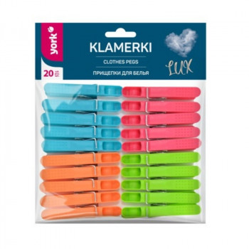 YORK Veļas knaģi LUX 20 gab.